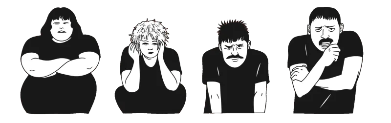 Les 4 profils de résistants à Notion : Manager Territorial, Confortable, Débordé, Critique Vocal