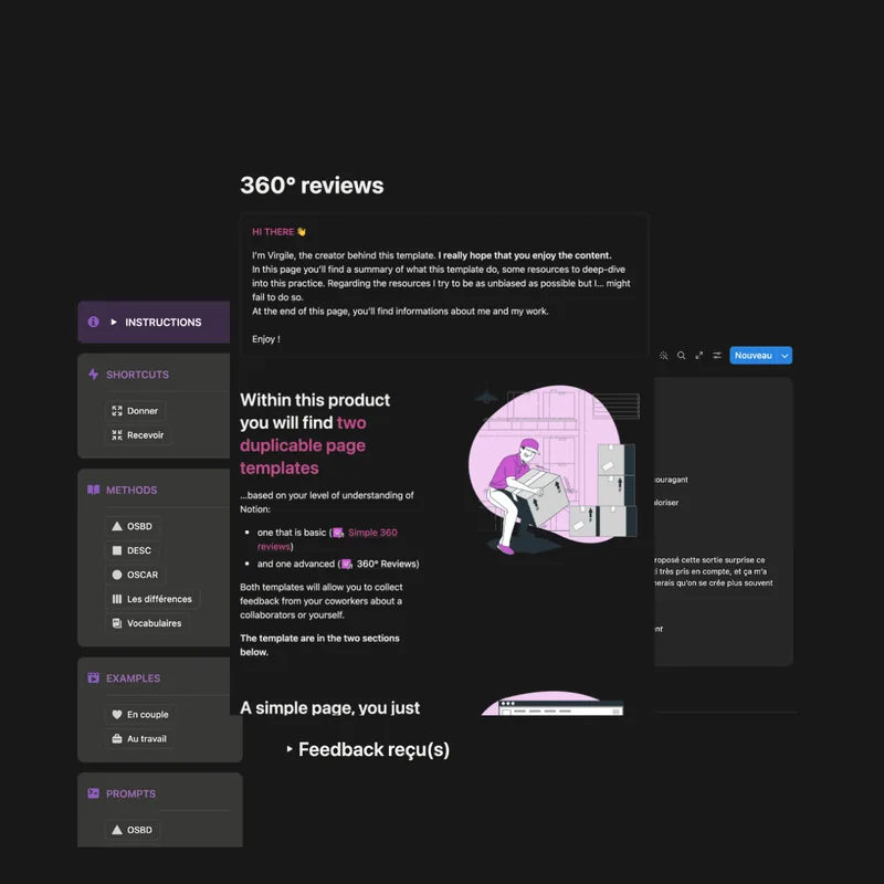 Template Notion pour structurer et pratiquer le feedback