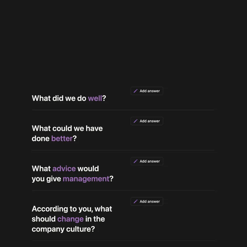 Template Notion pour mener des entretiens de départ structurés