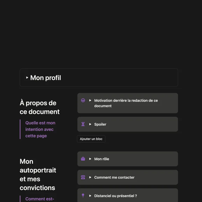 Template Notion Manager README pour présenter son style de management